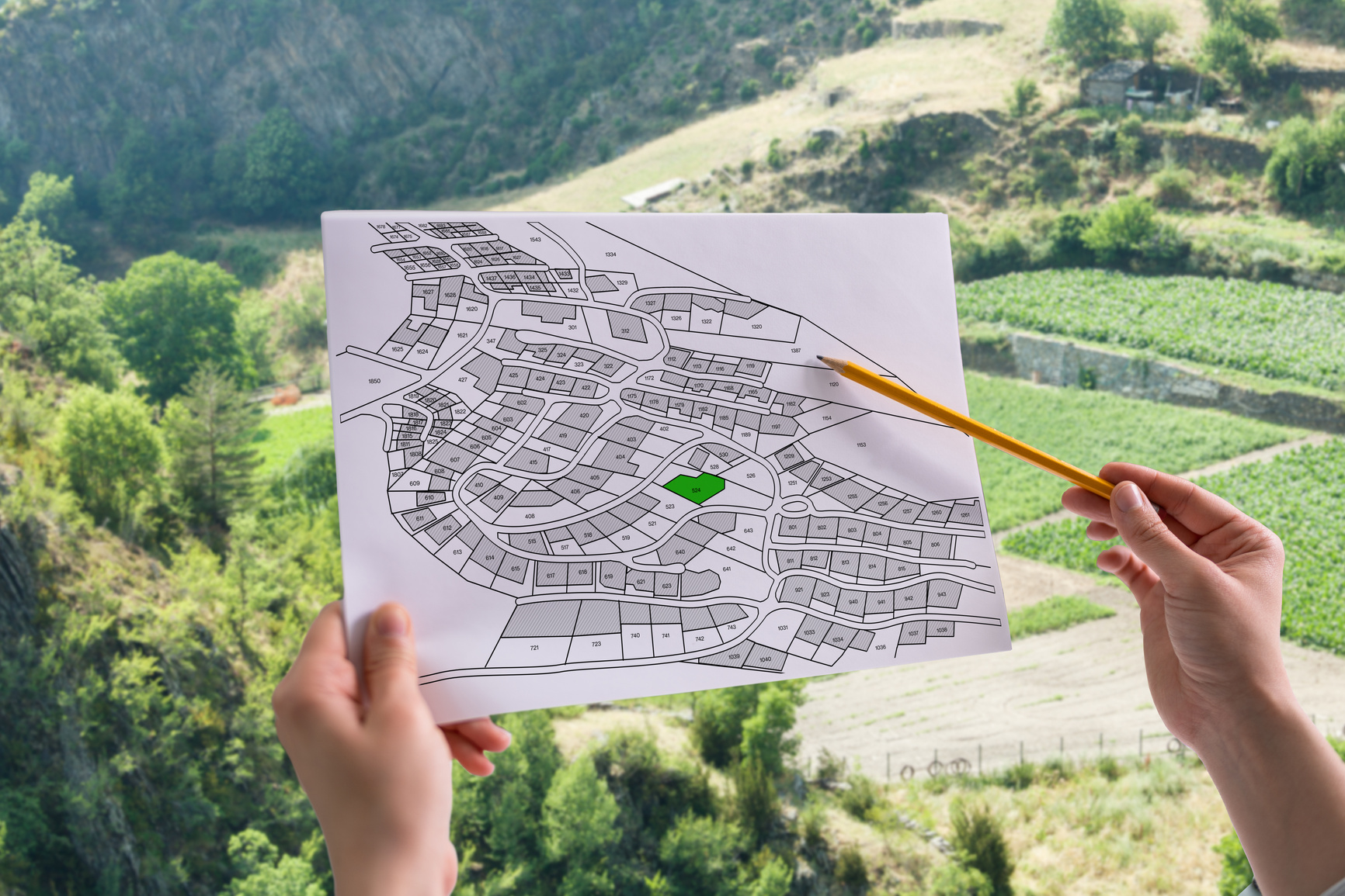 Cadastre Land Development Map